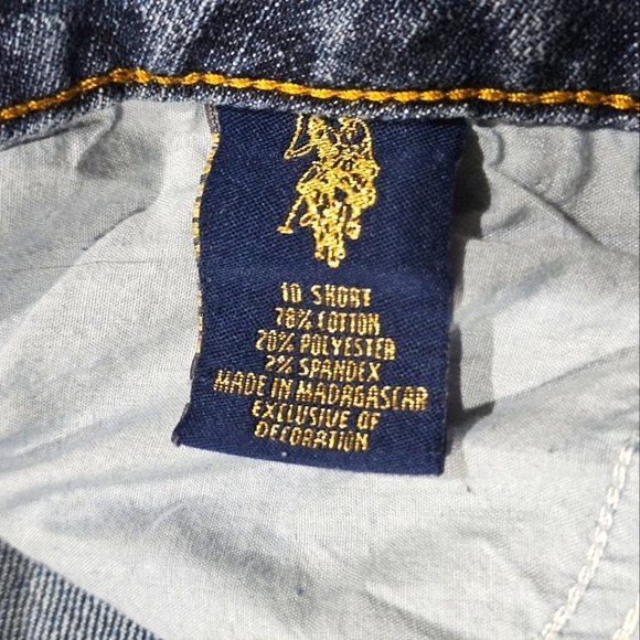 Ralph Lauren U.S. Polo Jeans ✦ High‑Rise Bootcut Blue Wash Embroidery ✦ 10 Short - Picture 7 of 14